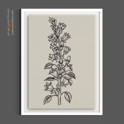 تابلو راهرو - بنفشه دریایی – تابلو گل - اسپو دکور