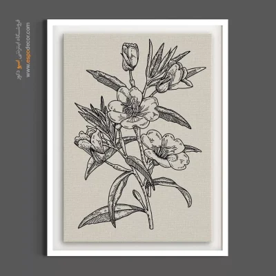 تابلو دکوراسیون هنری - پامچال مغربی – تابلو گل - اسپو دکور