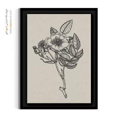 تابلو گل کلاسیک - نسترن حکاکی – تابلو گل - اسپو دکور