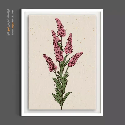 تابلو دخترانه - خوشه صورتی – تابلو گل - اسپو دکور