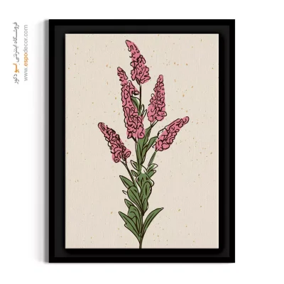 تابلو دخترانه - خوشه صورتی – تابلو گل - اسپو دکور