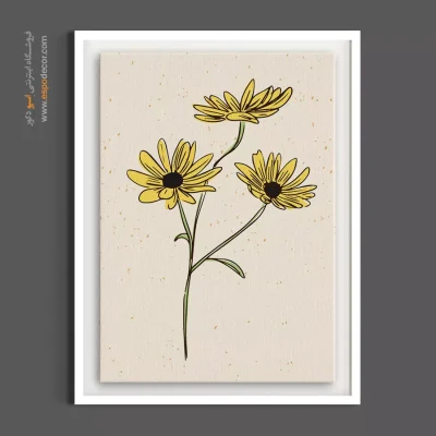 دکوراسیون زرد - آفتابگردان‌های شاد – تابلو گل - اسپو دکور