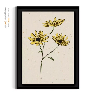 دکوراسیون زرد - آفتابگردان‌های شاد – تابلو گل - اسپو دکور