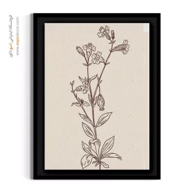 تابلو گل خطی - ساقه مینیمال – تابلو گل - اسپو دکور