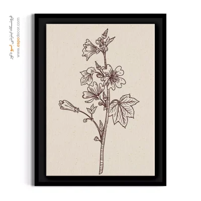 دکوراسیون اسکاندیناوی - سه گل خطی – تابلو گل - اسپو دکور