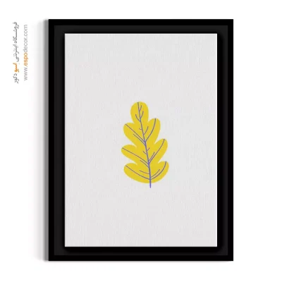 تابلو برگ پاییزی - شبدر زرد وحشی – تابلو گل - اسپو دکور