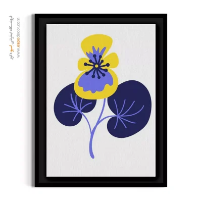 تابلو گل زرد مینیمال - مامیران زرد – تابلو گل - اسپو دکور