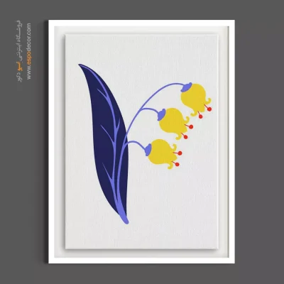 تابلو برای آشپزخانه - گل جامدار خطی – تابلو گل - اسپو دکور