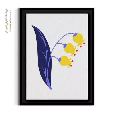 تابلو برای آشپزخانه - گل جامدار خطی – تابلو گل - اسپو دکور