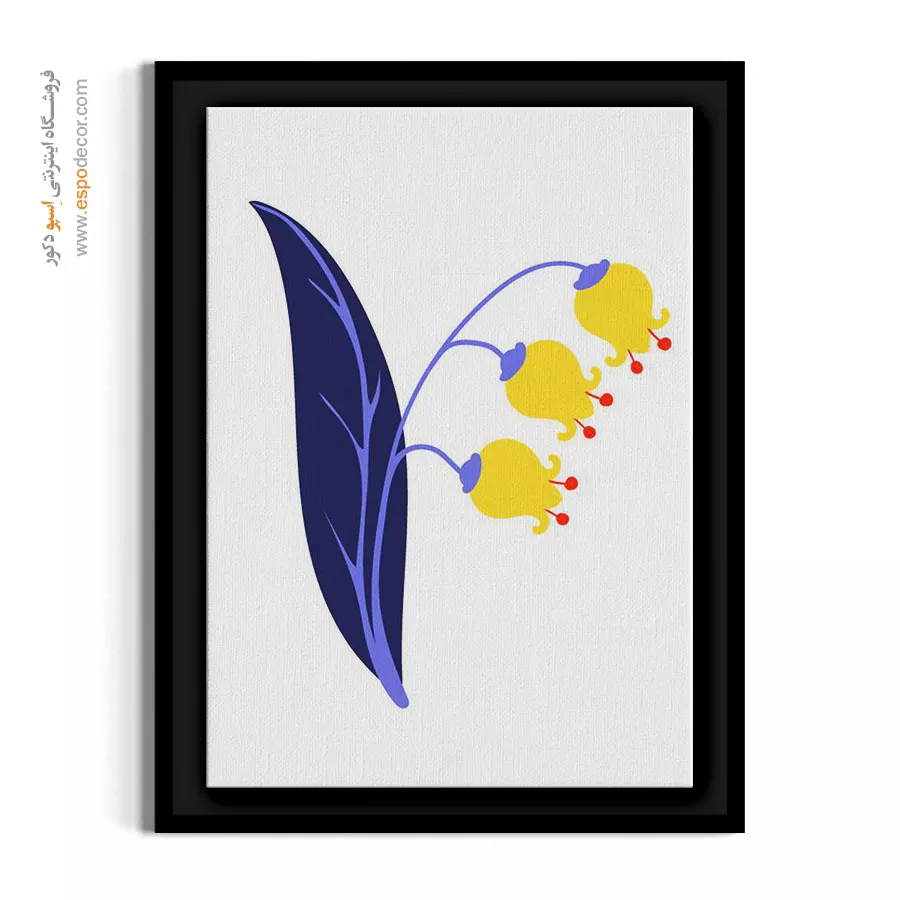 تابلو برای آشپزخانه - گل جامدار خطی – تابلو گل - اسپو دکور