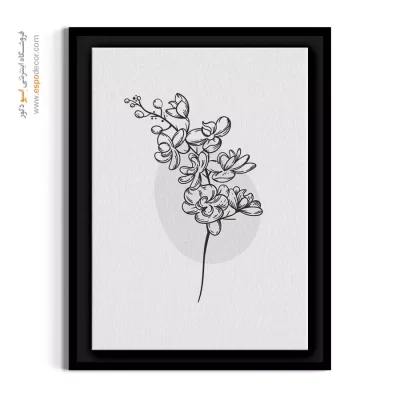 تابلو نقاشی گل ارکیده - شاخه گل ارکیده – تابلو گل - اسپو دکور