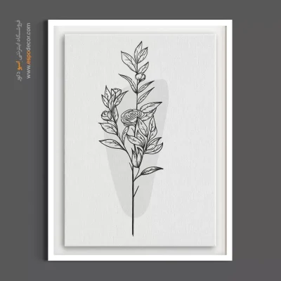 تابلو مینیمال - رز مینیمال – تابلو گل - اسپو دکور
