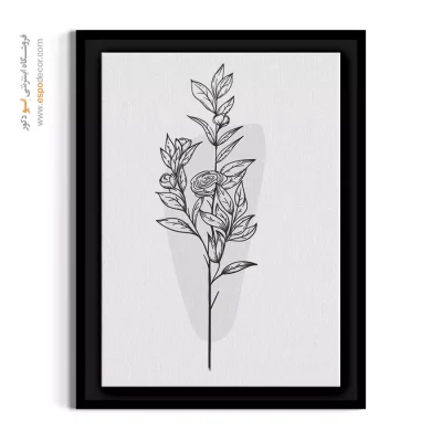تابلو مینیمال - رز مینیمال – تابلو گل - اسپو دکور