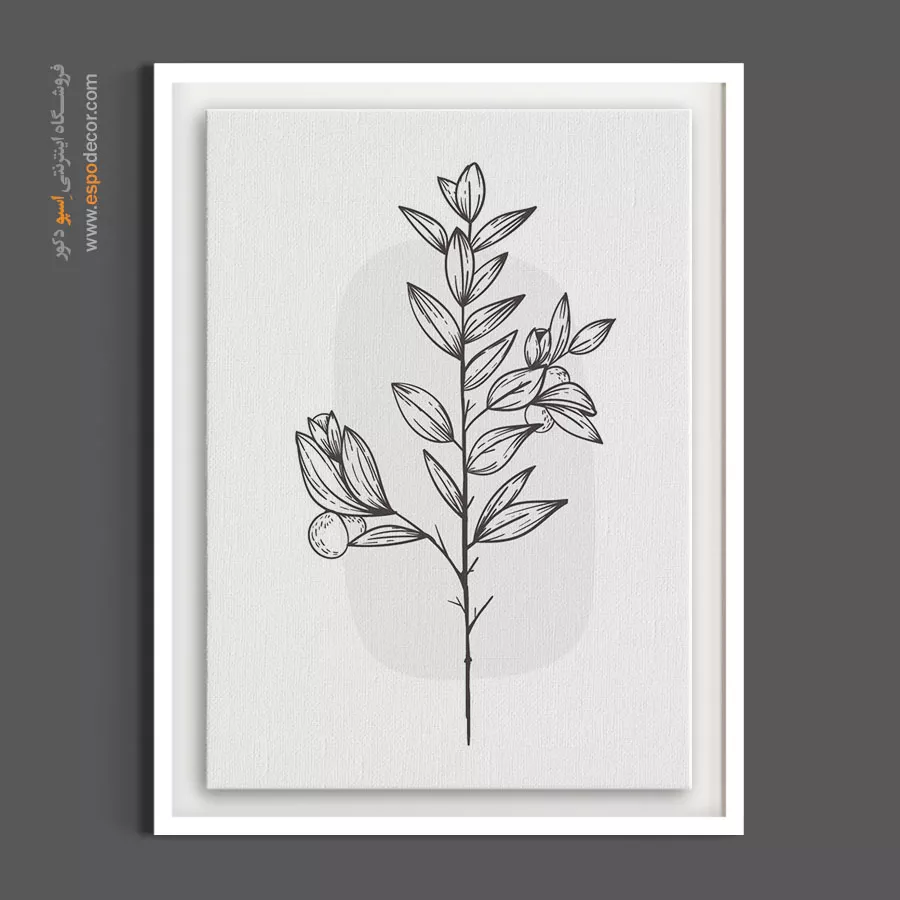 تابلو اتاق نشیمن - آستر صحرایی – تابلو گل - اسپو دکور