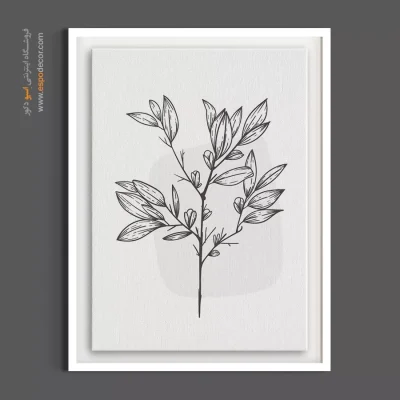 تابلو برگ مینیمال - برگ مینیمالیست – تابلو گل - اسپو دکور