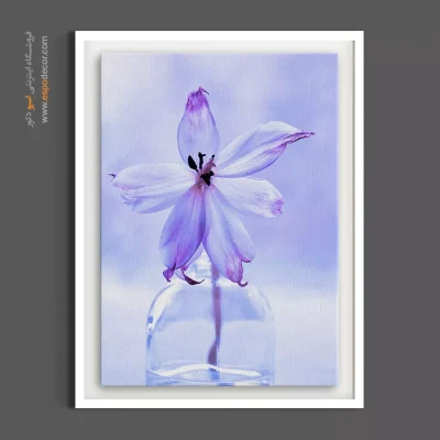 خرید تابلو پاستلی - گل بنفش – تابلو گل - اسپو دکور