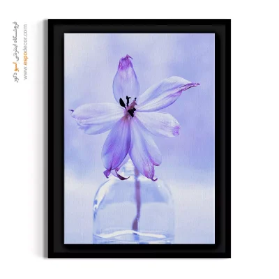 خرید تابلو پاستلی - گل بنفش – تابلو گل - اسپو دکور