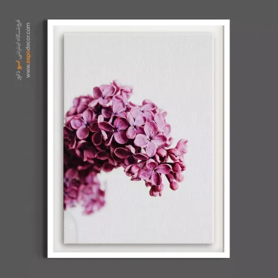 تابلو راهرو بیمارستان - خوشه گل بنفش – تابلو گل - اسپو دکور