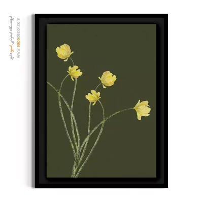 تابلو ورودی و راهرو - گل‌های زرد – تابلو گل - اسپو دکور
