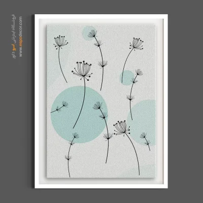 تابلو اتاق نوجوان - ظریف و موج‌دار – تابلو گل - اسپو دکور