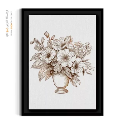 تابلو اتاق‌ مطالعه - کوکنار – تابلو گل - اسپو دکور