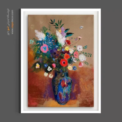 خرید تابلو دکوراتیو - دسته گل اثر اودیلون ردون – تابلو گل - اسپو دکور