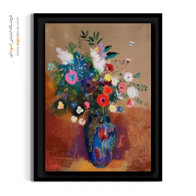 خرید تابلو دکوراتیو - دسته گل اثر اودیلون ردون – تابلو گل - اسپو دکور