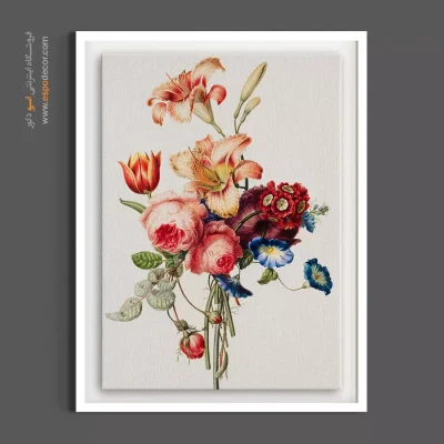 تابلو برای رستوران کلاسیک - دسته گل اثر نیپ – تابلو گل - اسپو دکور