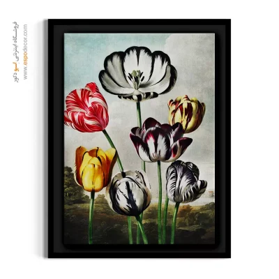 دکوراسیون دفتر مدیریت - لاله‌ها از معبد فلورا – تابلو گل - اسپو دکور