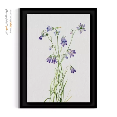 تابلو تم بنفش و آبی پاستلی - گیاه هربل – تابلو گل - اسپو دکور
