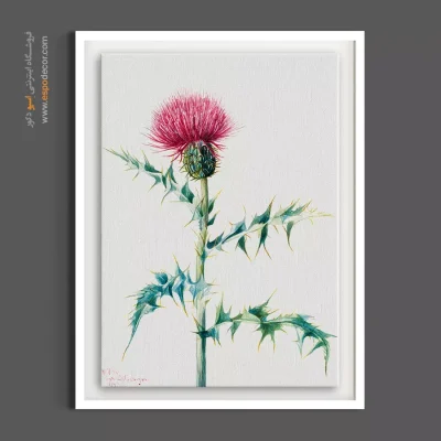 تابلو گل‌های وحشی آمریکا - خار آبی سیرسیوم – تابلو گل - اسپو دکور