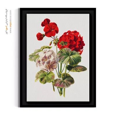 تابلو برای رستوران سنتی - شمعدانی‌ها  – تابلو گل - اسپو دکور