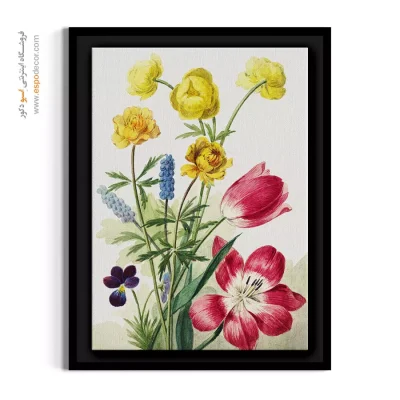 تابلو شاد - دسته گل بهاری – تابلو گل - اسپو دکور