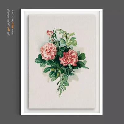 دکوراسیون رمانتیک - رزهای صورتی – تابلو گل - اسپو دکور