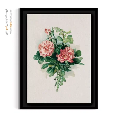 دکوراسیون رمانتیک - رزهای صورتی – تابلو گل - اسپو دکور