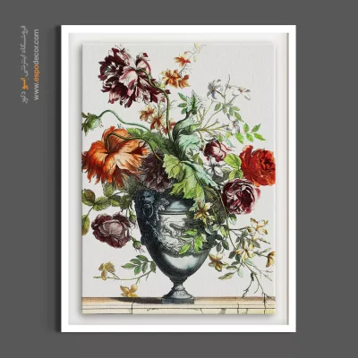 خرید تابلو برای تالار - ویپ بلو اثر مونویر – تابلو گل - اسپو دکور