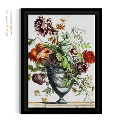 خرید تابلو برای تالار - ویپ بلو اثر مونویر – تابلو گل - اسپو دکور