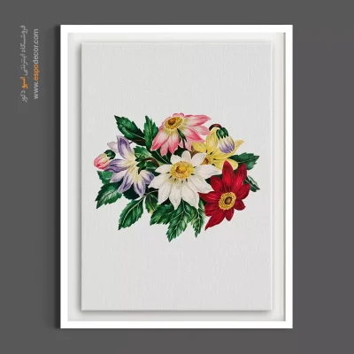 تابلو گل تابستانی - دسته گل کوکب الوان – تابلو گل - اسپو دکور