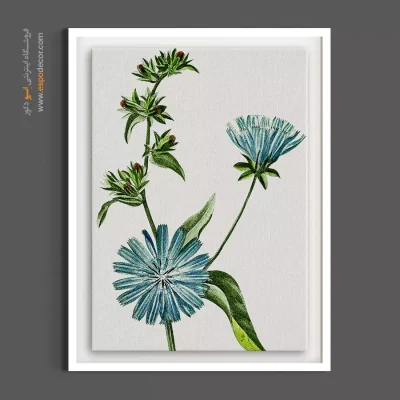 دکوراسیون آشپزخانه - کاسنی آبی – تابلو گل - اسپو دکور