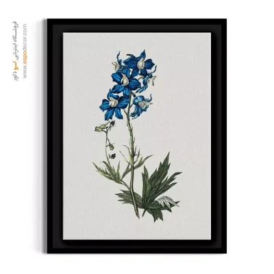 خرید تابلو لاجوردی - دلفینیوم آبی – تابلو گل - اسپو دکور