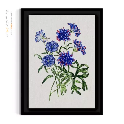 تابلو گل فانتزی - گل آبی – تابلو گل - اسپو دکور