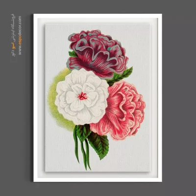 تابلو وینتیج بزرگ - سه رز – تابلو گل - اسپو دکور