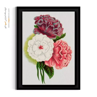 تابلو وینتیج بزرگ - سه رز – تابلو گل - اسپو دکور