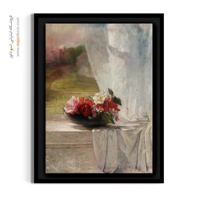 دکوراسیون دیواری لوکس - گل‌ها پشت پنجره اثر لا فارگ – تابلو گل - اسپو دکور