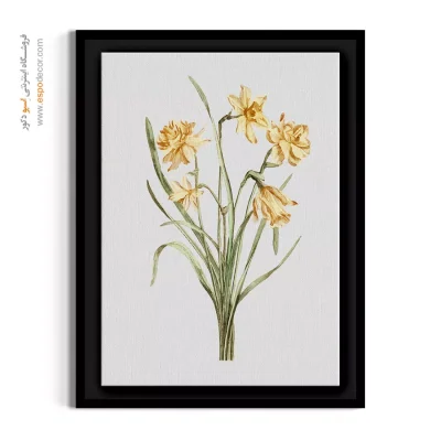 تابلو هنری اتاق خواب - نرگس کلاسیک – تابلو گل - اسپو دکور