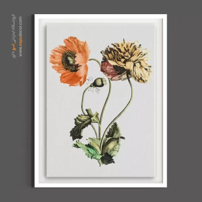 دکوراسیون رمانتیک - خشخاش آنتیک – تابلو گل - اسپو دکور