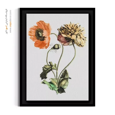 دکوراسیون رمانتیک - خشخاش آنتیک – تابلو گل - اسپو دکور