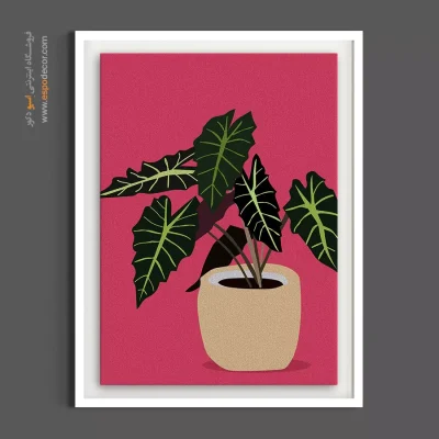 قیمت تابلو بوم مدرن - آلوکازیا – تابلو گل - اسپو دکور