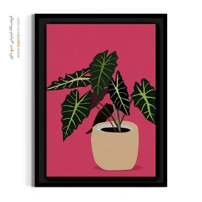 قیمت تابلو بوم مدرن - آلوکازیا – تابلو گل - اسپو دکور