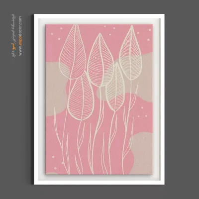 تابلو انتزاعی برگ - برگ های انتزاعی – تابلو گل - اسپو دکور